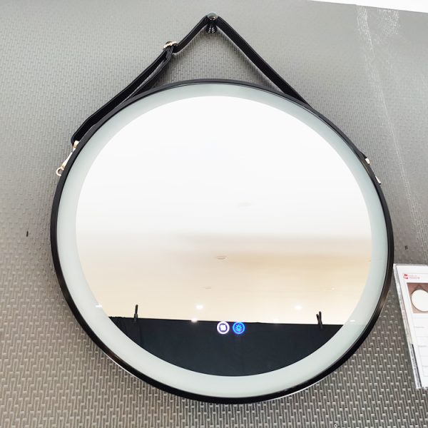 belt led round mirror