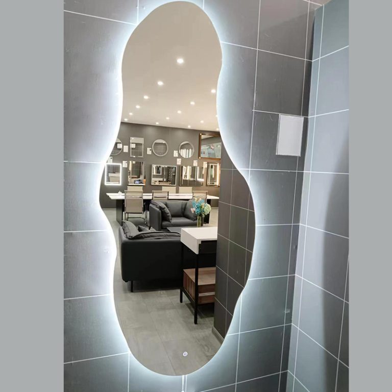 irregular drop-shape mirror