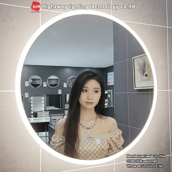 round led mirror pvc